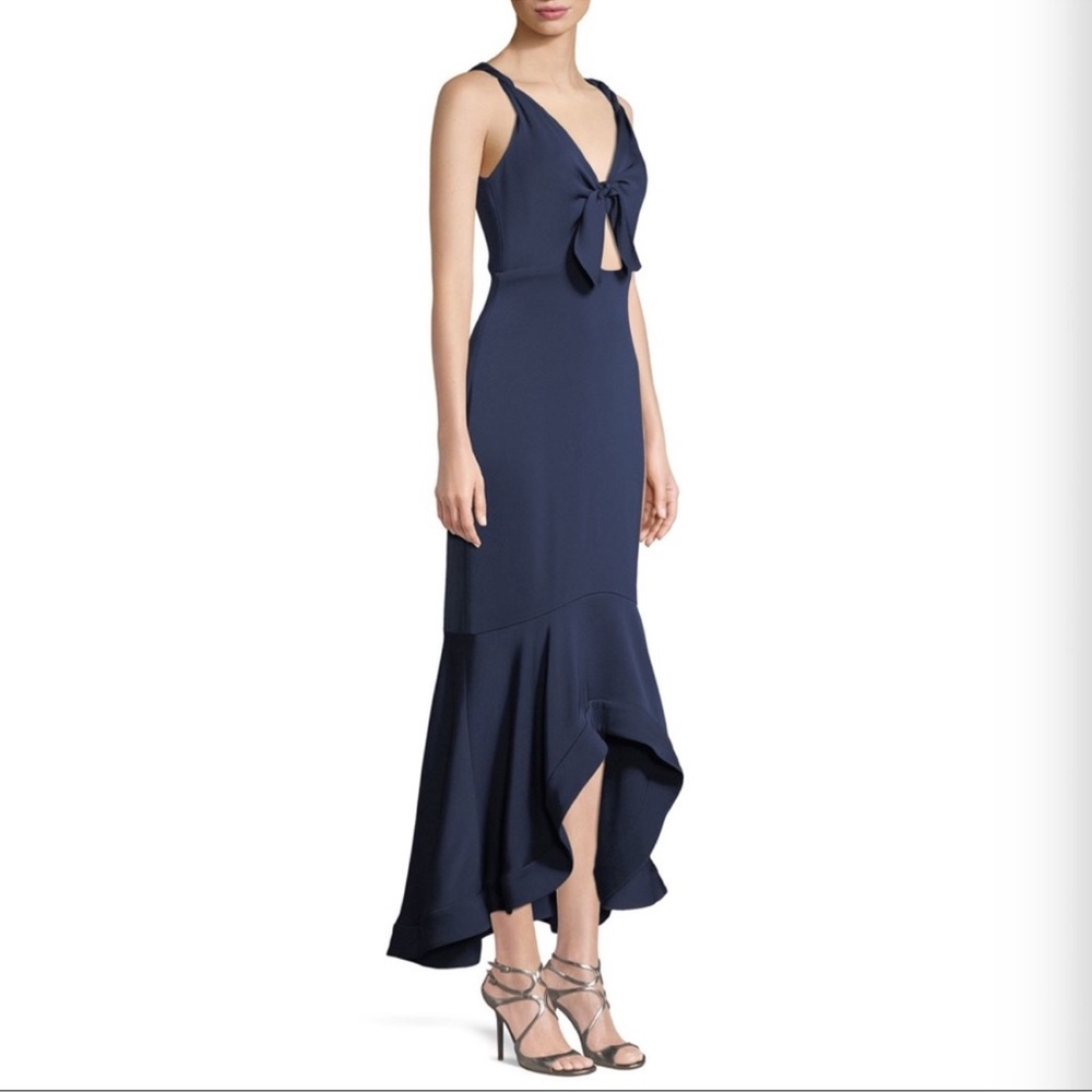 Shoshanna "Ibiza" high-low midnight blue gown/Dress